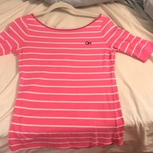 Pink and white t shirt